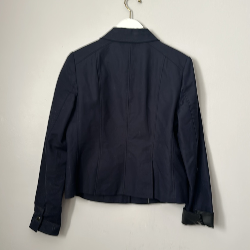 Ann Taylor jacket lined Navy Blue Womens Size 6 - Picture 5 of 6